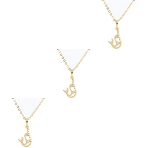 3 Pack Delphin -Zirkon -Halskette Zirkonkette Anhänger Delfinform - Bild 1 von 12