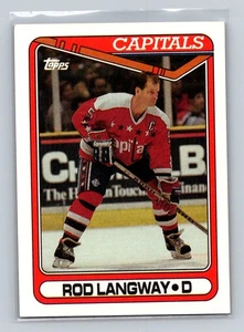1990-91 Topps #353 Rod Langway Washington Capitals - Bild 1 von 2