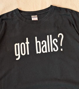 Gildan Vintage T Shirt 'Got Balls' Funny Black Wild Turkey Parody Size XL Cotton - Picture 1 of 6