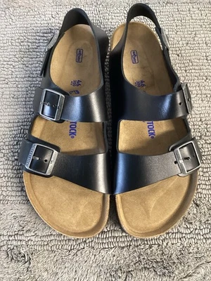 Nueva plantilla suave Birkenstock Arizona de cuero negro talla 46 (US M13) Foto 1 de 4