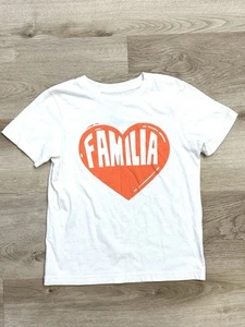 Kids Familia + Heart T-Shirt, Well Worn Los Angeles, Kids Size 8 - Picture 1 of 2