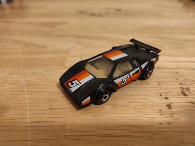 Спичечный коробок Lamborghini Countach LB500S 1986 черный 5 красный оранжевый белый MB67 винтажный - Изображение 1 из 4