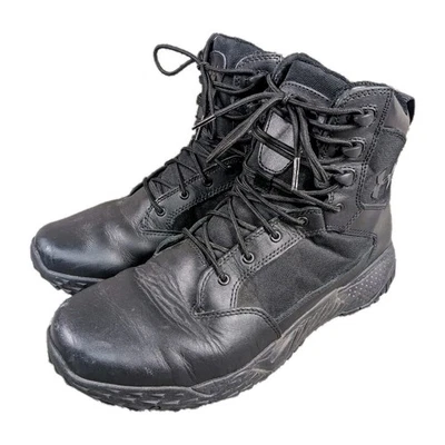 Botas tácticas Under Armour Stellar Mid para hombre talla 9 negras militares con cordones trabajo Foto 1 de 4
