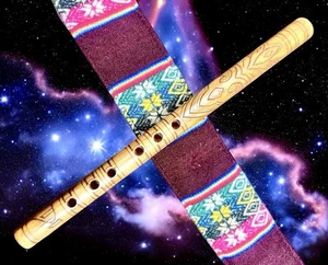 Wooden Bamboo Flute Set with Case - Picture 1 of 5