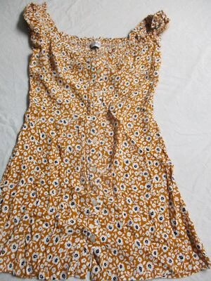 Macacão feminino floral laranja olivácea tamanho P - Imagem 1 de 4