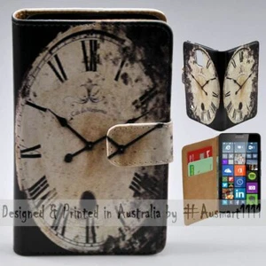 For Nokia Series - Time Flies Fast Theme Print Wallet Mobile Phone Case Cover - Picture 1 of 3