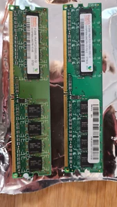 HYNIX 1GB (2x512MB) 1Rx8 PC2-5300U-555-12 HYMP564U64CP8-Y5 AB Ram Kit - Picture 1 of 2