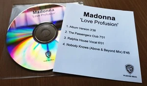 MADONNA CD Love Profusion 4 Track UK PROMO ONLY DJ Rare PVC Wallet MINT / UNPL - Picture 1 of 7
