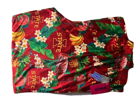 Iowa State Cyclones Men’s 2XL 44-46 Hawaiian Floral Pajama Pants NWT Cover