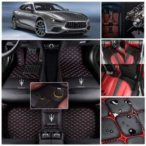Custom Fit Maserati Ghibli 2014-2024 Car Floor Mats Carpets Leather Auto Rugs - Picture 1 of 31