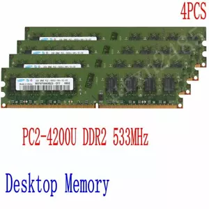 For Samsung 8GB 4x 2GB 2Rx8 DDR2 533MHz PC2-4200U 240pin Desktop Memory DIMM RAM - Picture 1 of 1