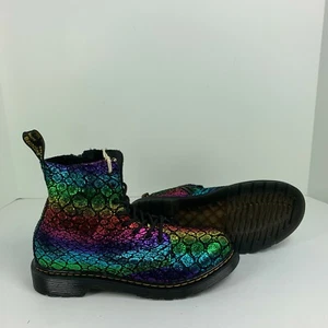 NEW Dr Martens 1460 Pascal J Rainbow Metallic Boots Sz 6 Men's AW004 - Picture 1 of 11