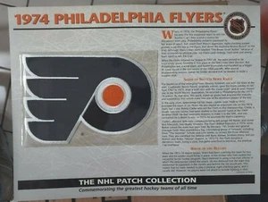 1974 PHILADELPHIA FLYERS Willabee Ward NHL Throwback Hockey Team Logo Patch Card - Picture 1 of 4