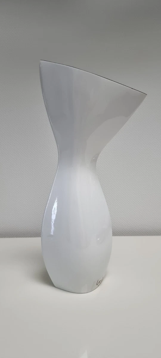 Schwarz-weiße Karo-Vase Aus Keramik – 20,3 Cm Hoch, Modernes Blumenform-Design Für Heimdekoration