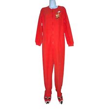 Nick & Nora Red Fox Pajamas Womens M Footed Unionsuit PJs Costume Solid