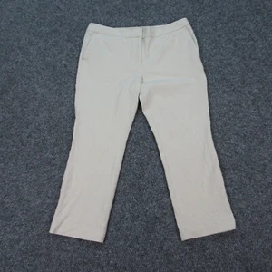 Ann Taylor Pants Womens 12 Beige Off White Signature Straight Chino 34x25* - Picture 1 of 21