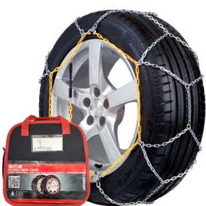 Autoreifen Schneeketten flexibel 9 mm rutschfest Eis und Schlamm Stahlketten Tasche KNN100 - Bild 1 von 6
