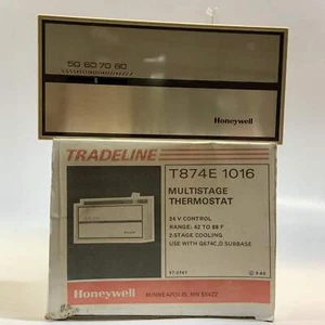 Honeywell T874E 1016 Multistage Thermostat 2 Stage Cool 24V Range 42-88F - Picture 1 of 9