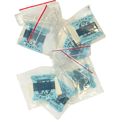 GRIFFIN Triple Twisted Nylon Thread / Dark Blue / 6.5 ft No. 4 - LOT of 6 - Image 1 of 4