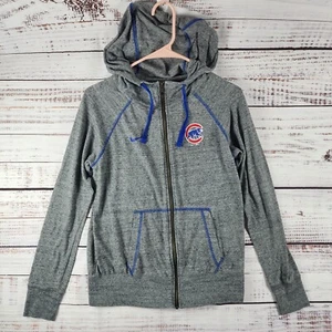 Nike Chicago Cubs 36972X-CB3 Full Zip Hoodie Men’s S Gray Lightweight MLB 2019 - Picture 1 of 9