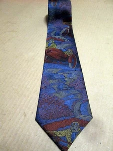CRAVATE Philippe VENDOME Paris Side Car Moto Mode Homme Fashion Tie Krawatte - Picture 1 of 3