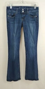 American Eagle Womens Jeans Sz 4 Artist Stretch Flare Dark Wash  - Picture 1 of 6