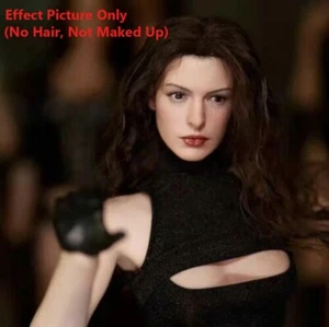 Cabeza esculpida tallada de mujer Anne Hathaway 1:6 para cuerpo de figura femenina PH TBL de 12" - Imagen 1 de 7
