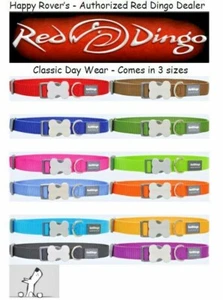 Collares DINGO ROJO PREMIUM para perro - todos los tamaños/colores - sólidos clásicos cotidianos - Imagen 1 de 13