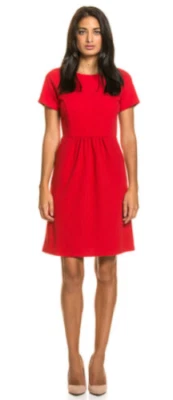 Uttam Boutique Damen Kurzarm Kleid Rot Größe UK 8 DH013 PP 03 - Bild 1 von 3