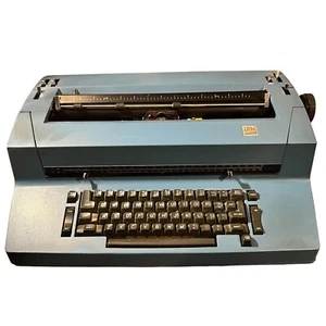 Vintage IBM Typewriter Correcting Selectric II Blue Powers On Parts Only As Is - Picture 1 of 15