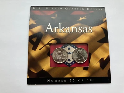 State Quarters Coins of America U S Minted Quarter Dollar #25 Arkansas 2003 - Image 1 of 4