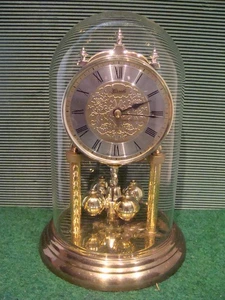 Drehpendeluhr Jahresuhr Fa .Hermle Quarzwerk  Echtglasdom - Bild 1 von 3