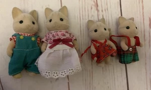Sylvanian Familes Catwood Cat Family - Vintage #SB - Picture 1 of 2