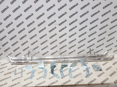 For VW Amarok MK1 2010-2020 Left&Right Side Side Sill Chrome Bended Steps Set - Image 1 of 4