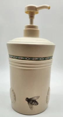 Dispensador de loción de jabón líquido Naturewood grande abeja pajarera beige Foto 1 de 4