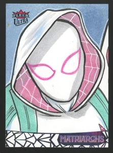 GHOST SPIDER GWEN 2024 Marvel Ultra Matriarchs Sketch Card Rich Hennemann 1/1 - Picture 1 of 2