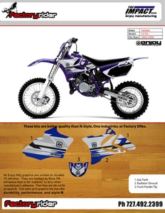 IMPACT Yamaha Motocross Graphics YZ 85 2002-2012 Dirt Bike Graphic Deco - Picture 1 of 1