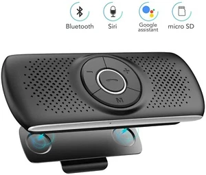 VIVAVOCE AUTO,BLUETOOTH NUOVO, con SIRI, GOOGLE, Scheda Memoria Mp3,Dispositivo - Zdjęcie 1 z 2
