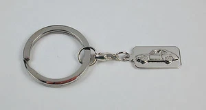 Sterling Silver Porsche Speedster w/ Stainless Steel Key Ring Free U.S. Ship - Picture 1 of 3