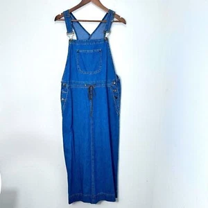 Vintage Crazy Horse Denim Overall Maxikleid Rock Western Boho Gr. Medium - Bild 1 von 7