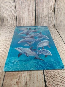 Guy Harvey Metal Dolphin Sign - Picture 1 of 3