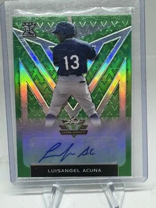 2020 Leaf Valiant Luisangel Acuna Autographs Green Auto RC Mets #ed 17 /99 - Picture 1 of 2