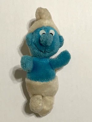 Smurf Plush Stuffed Toy 6.5” Peyo Russ Berrie & Co 1981 Made In Korea - Image 1 of 4