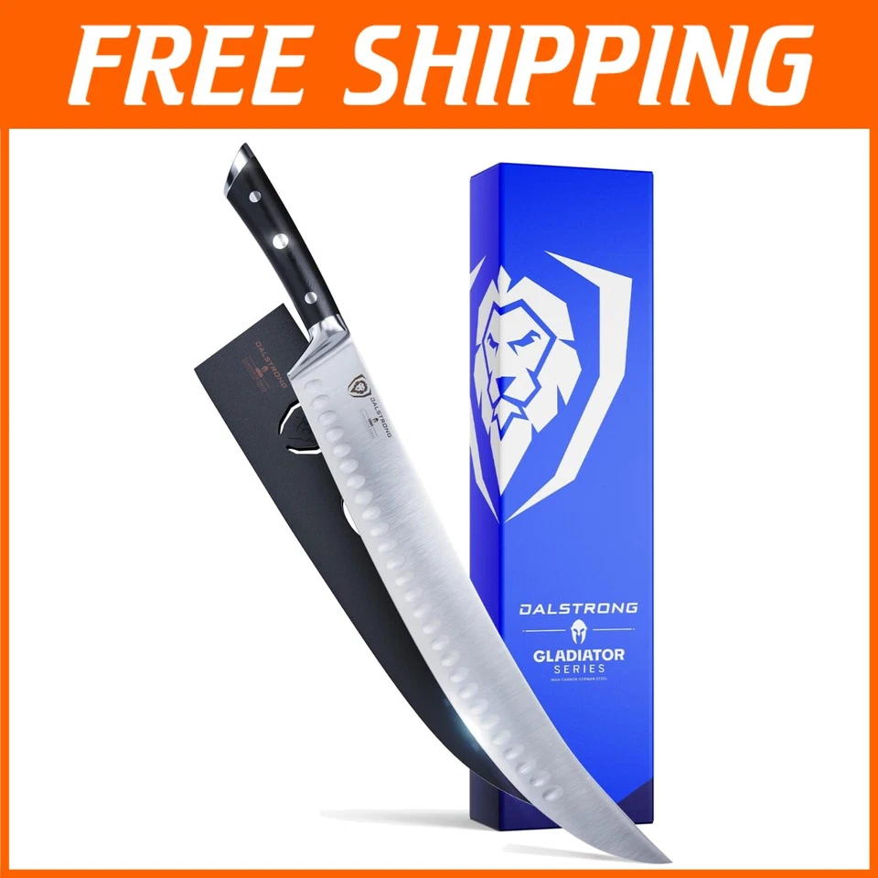 Cuchillo para romper cimitarra Razor Sharp 14" con mango negro G10 - Certificado NSF Foto 1 de 4