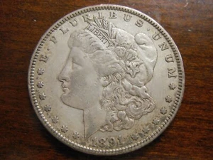 1891 United States Silver Morgan Dollar Coin - Picture 1 of 6