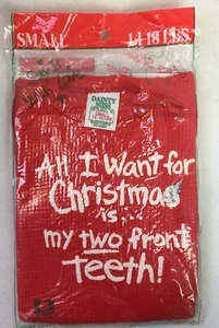 Baby Christmas Snap T-Shirt 14-18 Lb All I Want Thermal  Dainty Miss NOS #20L - Imagen 1 de 3