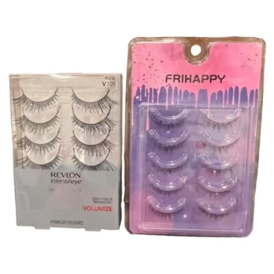 Lot Of 2 - REVLON False Lashes VOLUMIZE Intensifeye / Frihappy Wispy Lashes NIB - Image 1 of 4
