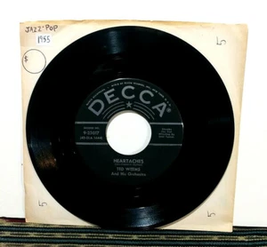 Ted Weems Orchestra: Heartaches / Oh! Monah, 1955 7" Single, Space Age Pop - VG - Picture 1 of 2