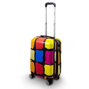 Motiv Koffer Patches Karo Handgepäck Reisekoffer 4 Rollen Trolley 58 cm Bowatex - Bild 1 von 4