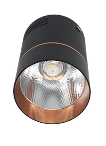 LED Surface Mounted Downlight Ceiling Light Fixtures Copper Matt Black Spotlight - Picture 1 of 9